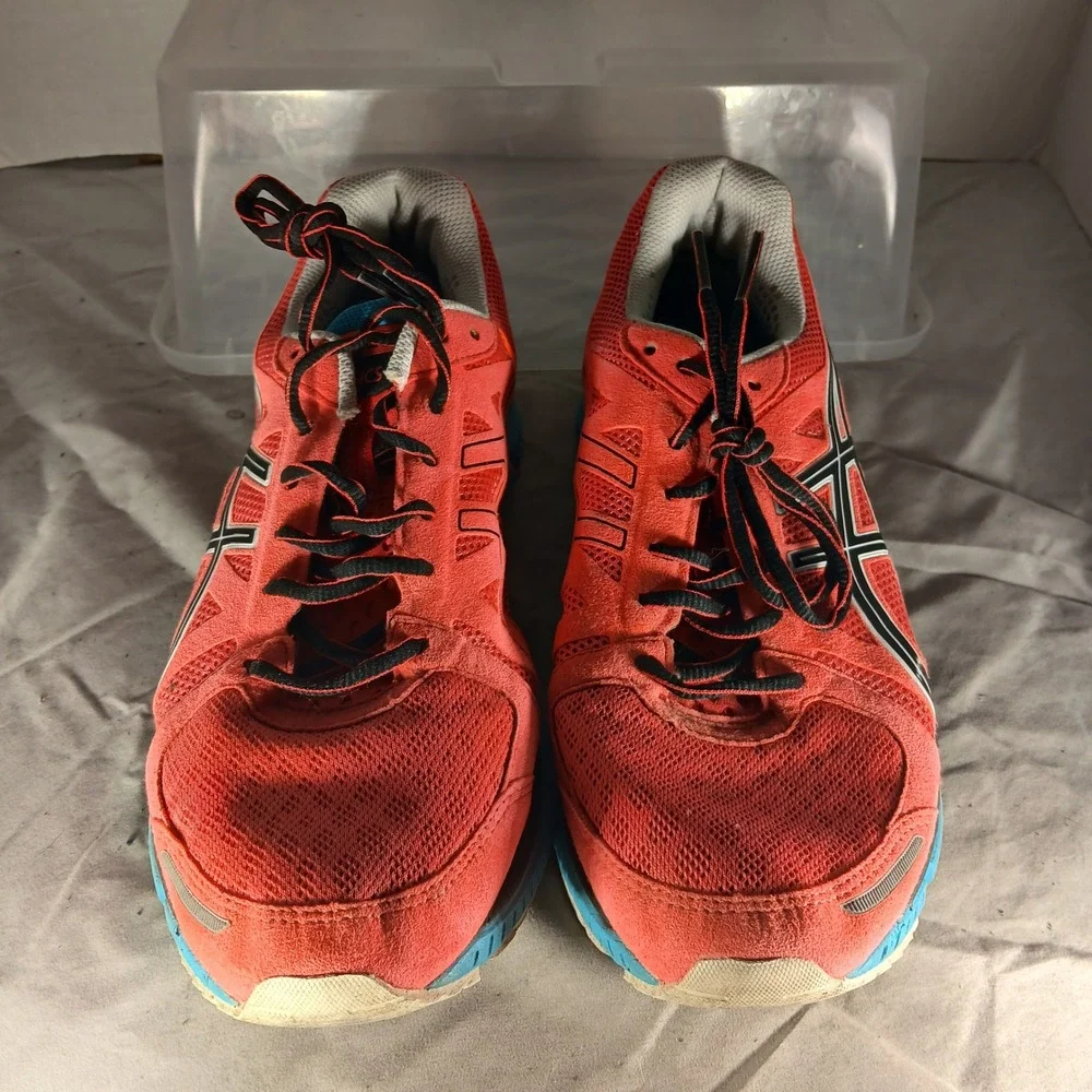 Asics Gel-Neo33 Running‎ Shoes Coral Pink Blue T272N Womens Size 9.5 Mens 8
